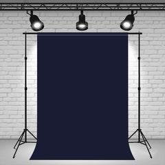 Navy Blue Studio Portrait Photo Backdrop - Layoris