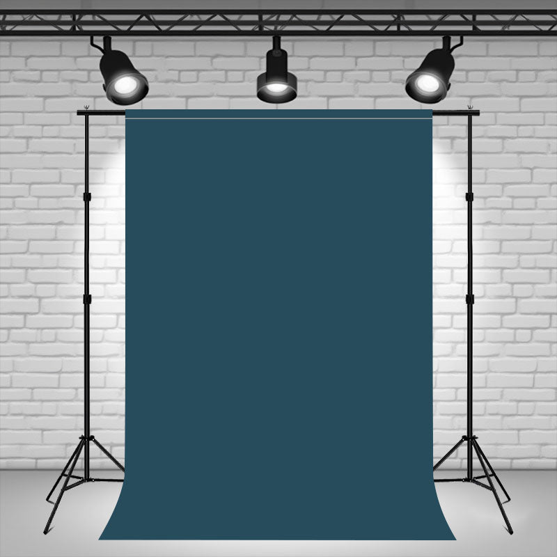 Dark Teal Solid Color Portrait Photo Backdrop - Layoris