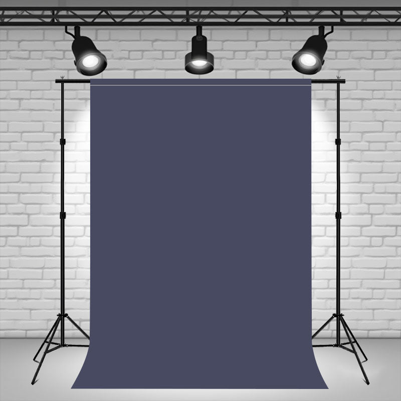 Dusty Blue Solid Color Portrait Photo Backdrop - Layoris