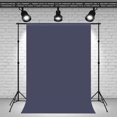Dusty Blue Solid Color Portrait Photo Backdrop - Layoris