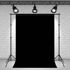 Black Fabric Studio Portrait Photo Backdrop - Layoris