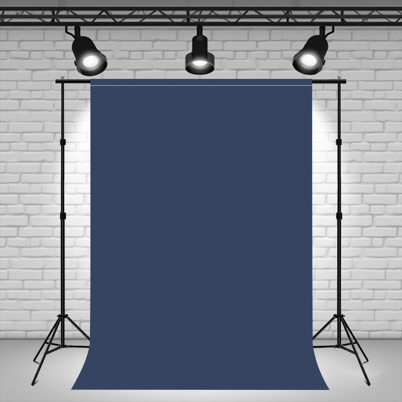 Soft Navy Blue Studio Portrait Photo Backdrop - Layoris