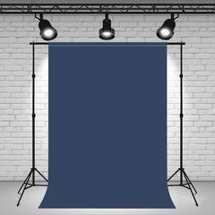 Soft Navy Blue Studio Portrait Photo Backdrop - Layoris