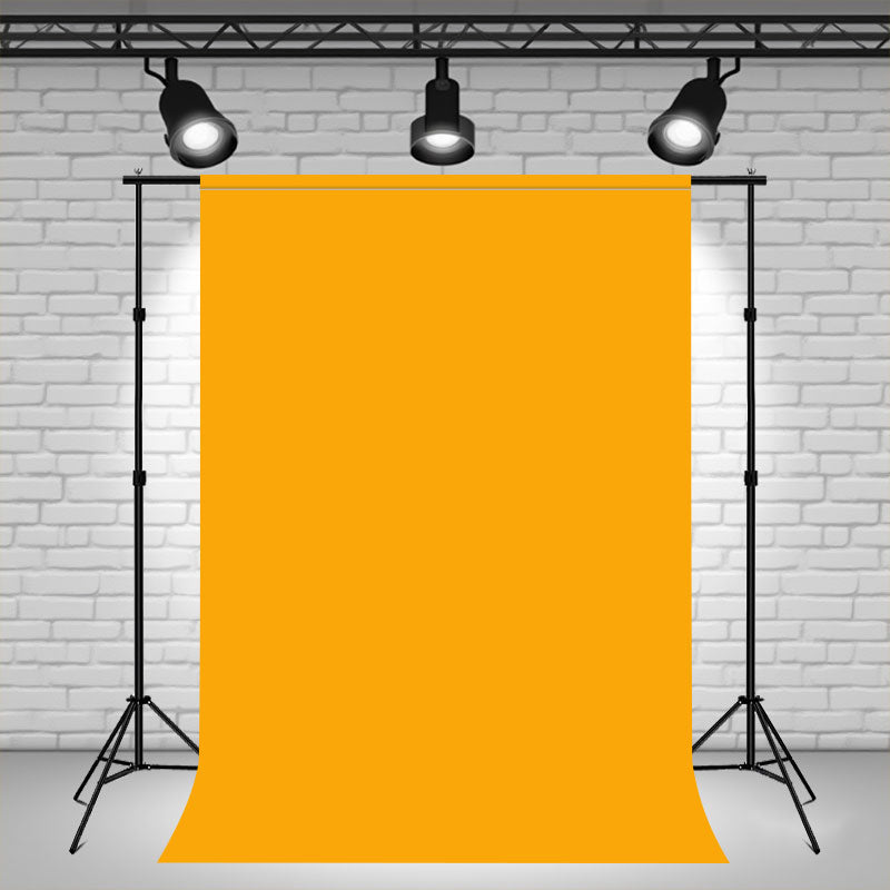 Orange Studio Portrait Fabric Photo Backdrop - Layoris