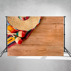 Mexican Style Wood Grain Portrait Photo Backdrop - Layoris