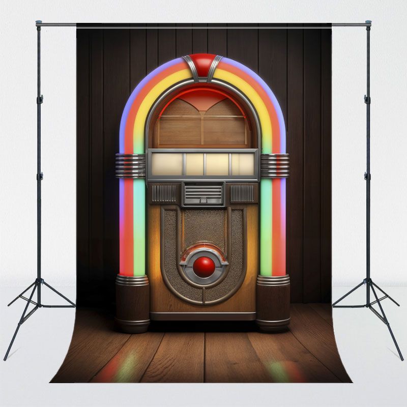 Retro Brown Music Player Photography Backdrop - Layoris