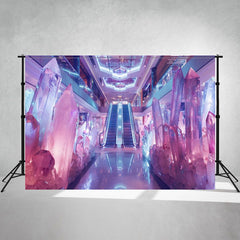 Pink Purple Crystal Shopping Mall Photo Backdrop - Layoris