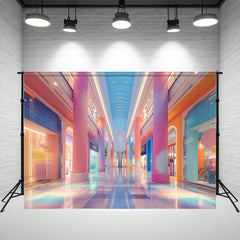 Bright And Colorful Shopping Mall Photo Backdrop - Layoris