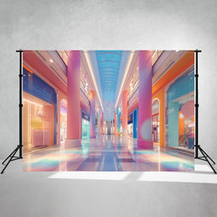 Bright And Colorful Shopping Mall Photo Backdrop - Layoris