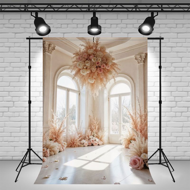 Dried Flower Boho Arch Indoor Photo Backdrop - Layoris