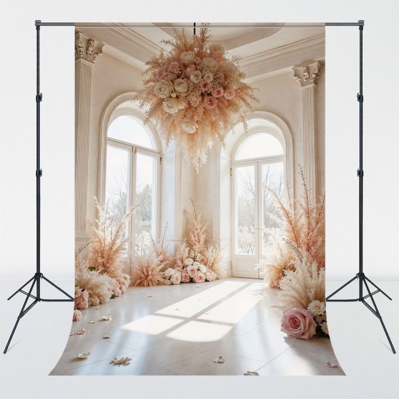 Dried Flower Boho Arch Indoor Photo Backdrop - Layoris