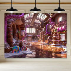 Layoris Magical Chocolate Cake Factory Kids Party Backdrop
