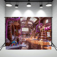 Layoris Magical Chocolate Cake Factory Kids Party Backdrop
