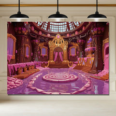 Layoris Pink Chocolate Palace Kids Party Backdrop