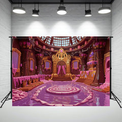 Layoris Pink Chocolate Palace Kids Party Backdrop