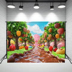 Layoris Magical Chocolate Orchard Kids Party Backdrop