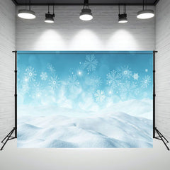 Layoris Winter Snowflakes Blue Party Backdrop