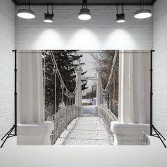 Layoris Snowy White Bridge Architectural Backdrop