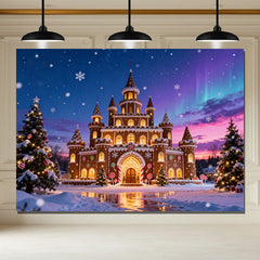 Layoris Castle Starry Sky Christmas Photo Backdrop