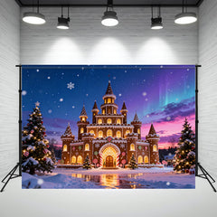 Layoris Castle Starry Sky Christmas Photo Backdrop