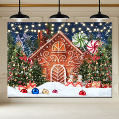 Layoris House Pine Tree Christmas Ball Holiday Party Backdrop