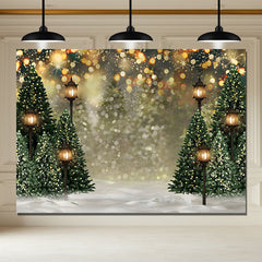 Layoris Streetlight Christmas Tree Holiday Photography Backdrop