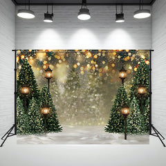 Layoris Streetlight Christmas Tree Holiday Photography Backdrop