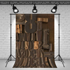 Wooden Board With Letters Photographic Backdrop - Layoris