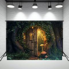 Half Open Arch Magic Forest Backdrop Photo Shoot - Layoris