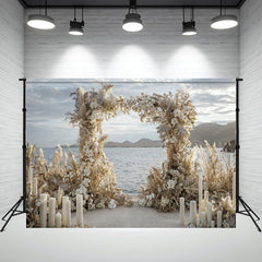 Seaside Vernacular Reed Wedding Photo Backdrop - Layoris