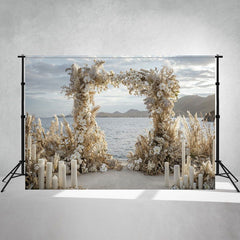 Seaside Vernacular Reed Wedding Photo Backdrop - Layoris