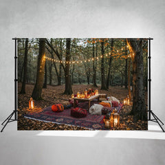 Picnic In The Woods Family Photography Backdrop - Layoris