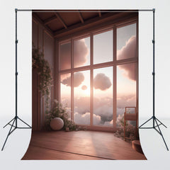 Dreamy Window Clouds Indoor Photo Backdrop - Layoris