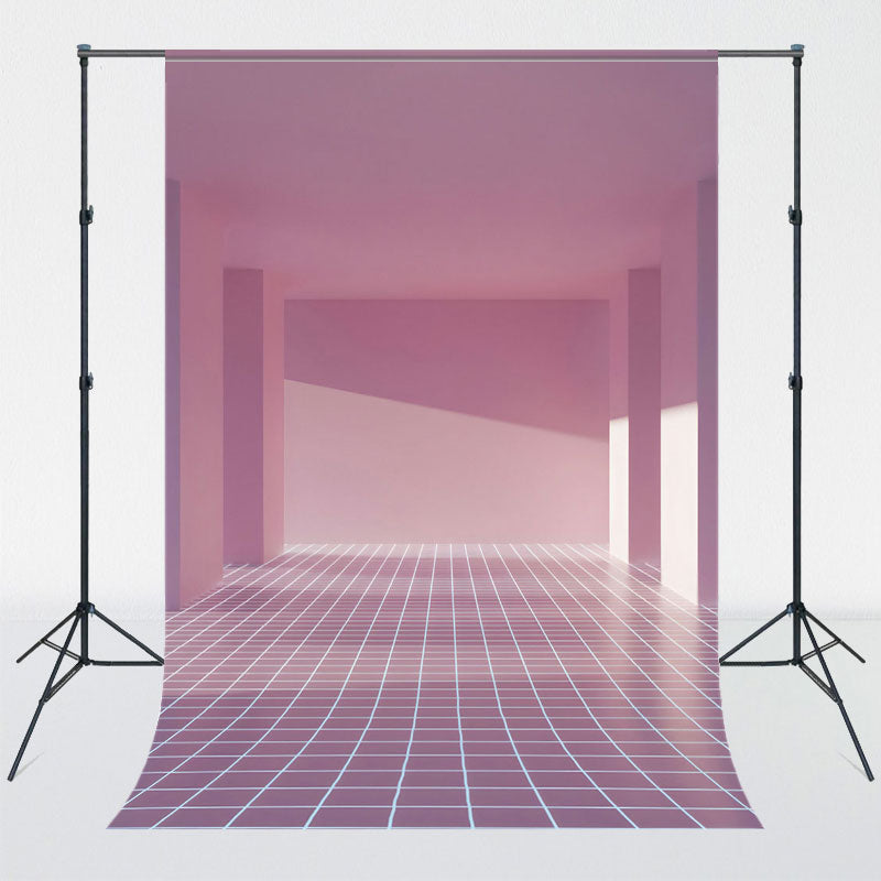 Pink 3D Interior Architecture Photo Backdrop - Layoris