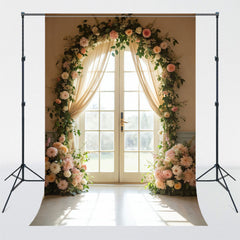 Glass Arch Flower Wedding Photography Backdrop - Layoris