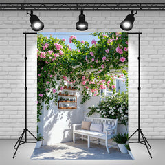 Garden Chair White Wall Photography Backdrop - Layoris