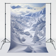 Magical White Valley Winter Photography Backdrop - Layoris