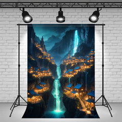 Magic Mountain Endless House Waterfall Backdrop - Layoris