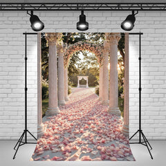 Petal Carpet Arch Pillar Wedding Photo Backdrop - Layoris