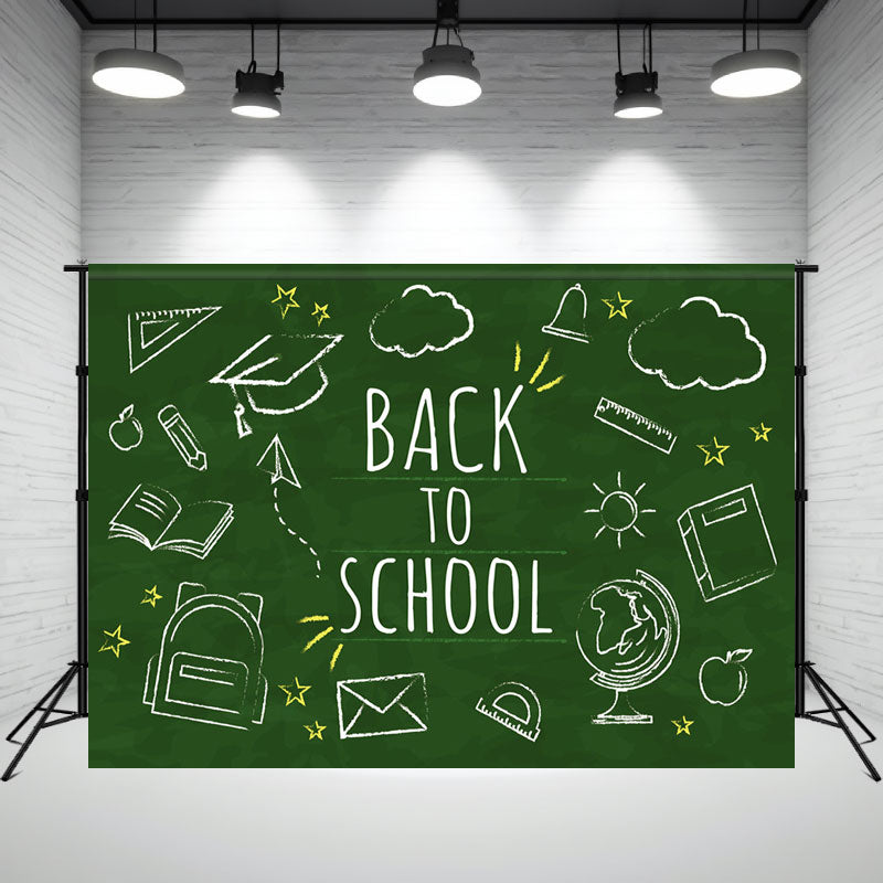 Chalk Drawing Back To School Backdrop For Children - Layoris