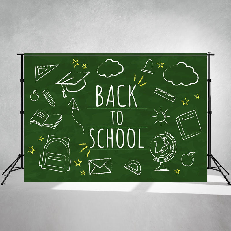 Chalk Drawing Back To School Backdrop For Children - Layoris