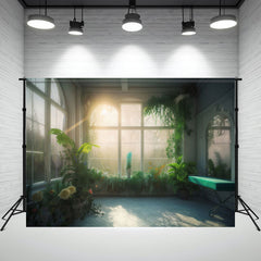 Green Window Potted Dream Photography Backdrop - Layoris
