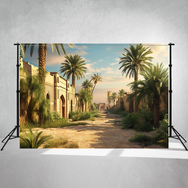 Ancient Tropical Town Studio Photo Backdrop - Layoris