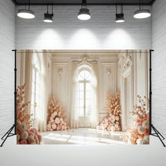 Elegant White House Floral Photography Backdrop - Layoris