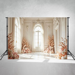 Elegant White House Floral Photography Backdrop - Layoris