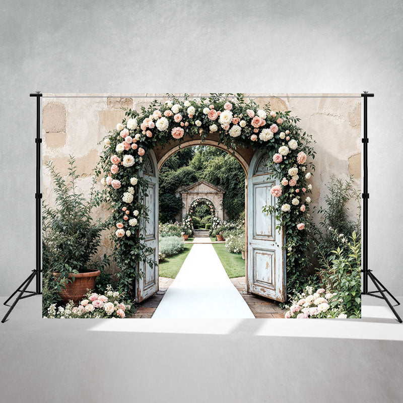 Arch Wreath Wedding Studio Photography Backdrop - Layoris