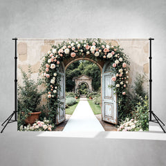 Arch Wreath Wedding Studio Photography Backdrop - Layoris
