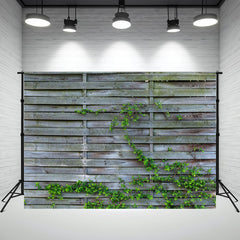 Old Wooden Board Vine Garden Photography Backdrop - Layoris