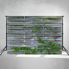Old Wooden Board Vine Garden Photography Backdrop - Layoris
