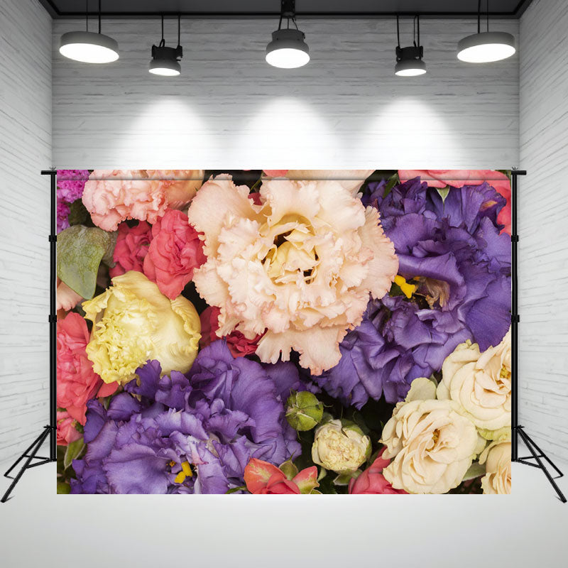 Blooming Dense Flowers Ladies Photo Backdrop - Layoris